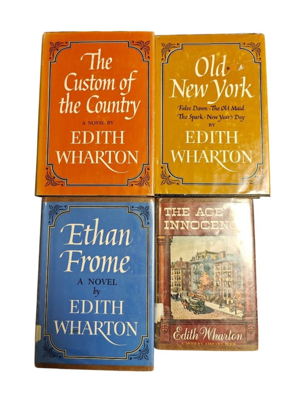 Lot Of 4 Edith Wharton Novels Hardcover Modern Library/ScribnerEx-Library